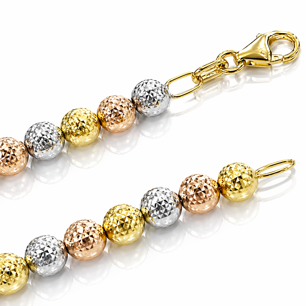 Collier milleluci in oro giallo, bianco e rosa 18kt (750) - 8.56gr - Oreficeria