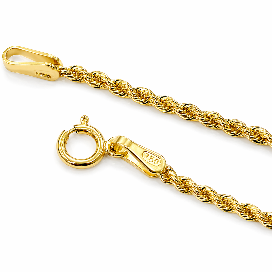 Collana funetta con croce in oro giallo 18kt (750) - 2.60gr - Oreficeria