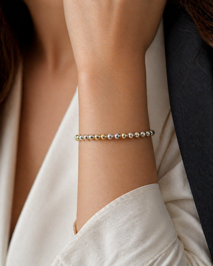 Bracciale modello milleluci in oro 18kt (750) - 4.52gr - Oreficeria