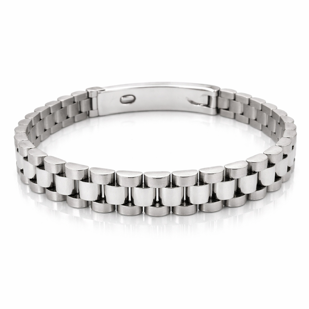 Bracciale jubilee in oro bianco 18kt (750) - 40gr - 17/20cm - Oreficeria