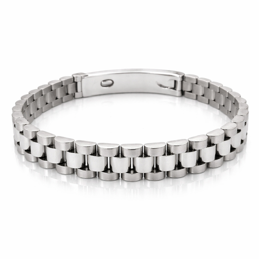 Bracciale jubilee in oro bianco 18kt (750) - 40gr - 17/20cm - Oreficeria