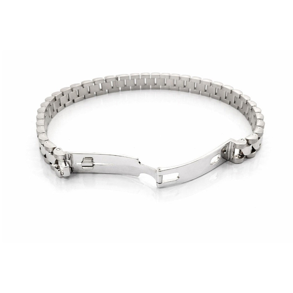 Bracciale jubilee in oro bianco 18kt (750) - 40gr - 17/20cm - Oreficeria
