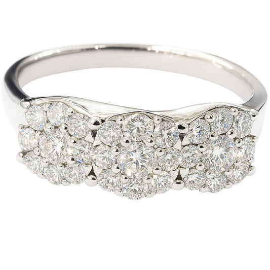 Anello trilogy magic in oro bianco 18K con Diamanti ct 0,57