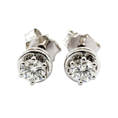 Orecchini punto luce Tiffany in oro bianco 18K con Diamanti 0,50 ct