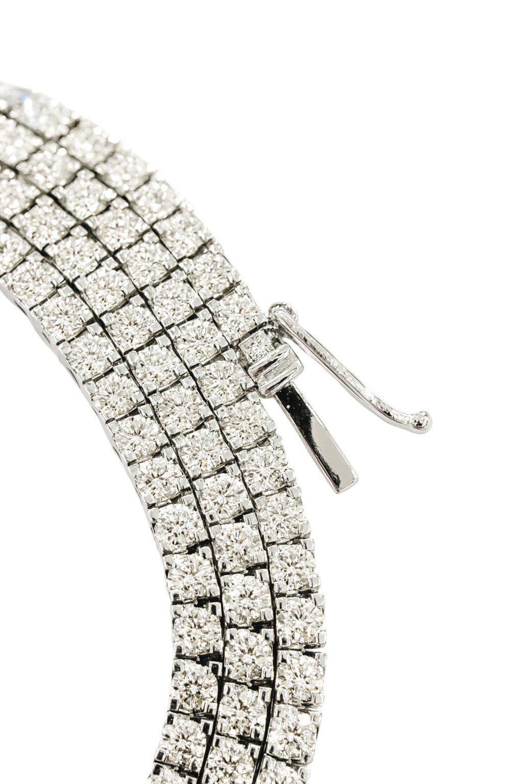 Collana Tennis in oro bianco 18K con Diamanti ct 5,35 - 50 cm - Gem Tech