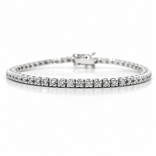 Bracciale Tennis "Baby" Astralia con diamanti ct 0,55 in oro bianco 18kt (750)