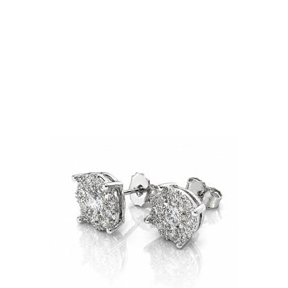 Orecchini magic con diamanti ct. 0,65 in oro bianco 18kt (750)
