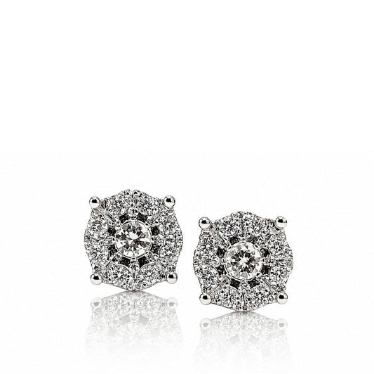 Orecchini magic con diamanti ct. 0,65 in oro bianco 18kt (750)
