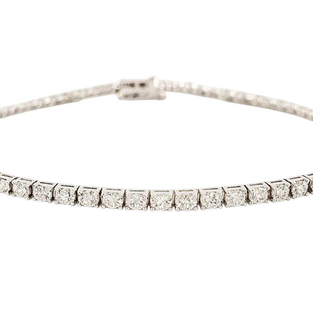Bracciale tennis in oro bianco 18kt - 18cm - Oreficeria