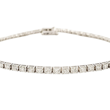 Bracciale tennis in oro bianco 18kt - 18cm - Oreficeria
