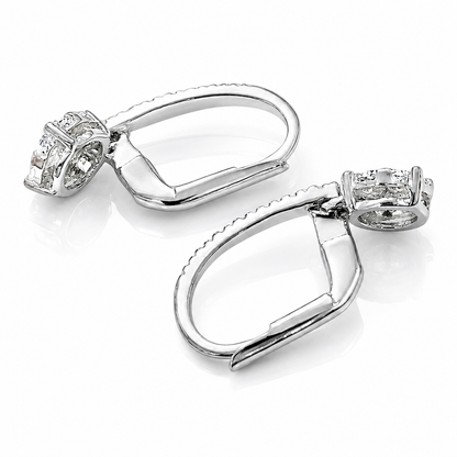 Orecchini pendenti magic con diamanti naturali ct 0,50 in oro bianco 18kt (750)