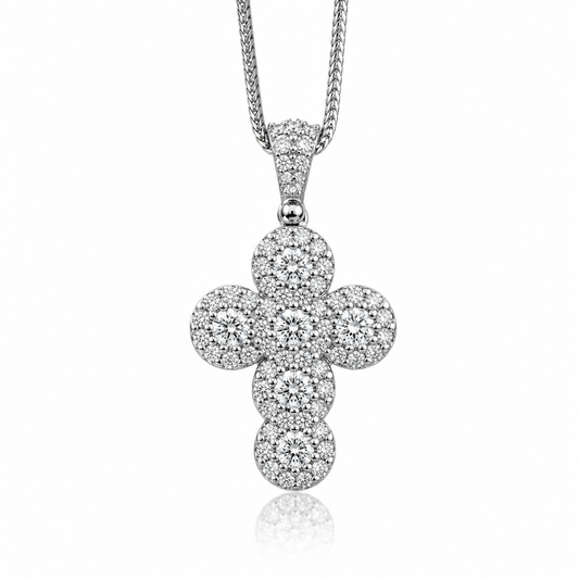 Collana Croce magic con diamanti ct 0,62 in oro bianco 18kt (750)