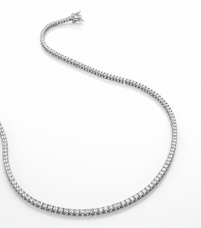 Collana Astralia modello tennis con diamanti ct 8,69 in oro bianco 18Kt (750)