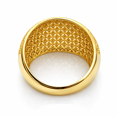 Anello bombato in oro giallo 18Kt (750) - 3.10 gr - Oreficeria