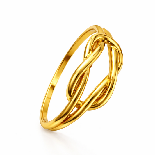 Anello nodo in oro giallo 18Kt (750) - 1.46 gr - Oreficeria