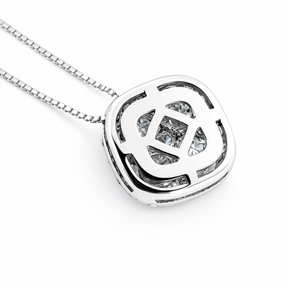 Collana con pendente punto luce magic con diamanti ct 0,58 in oro bianco 18kt (750)