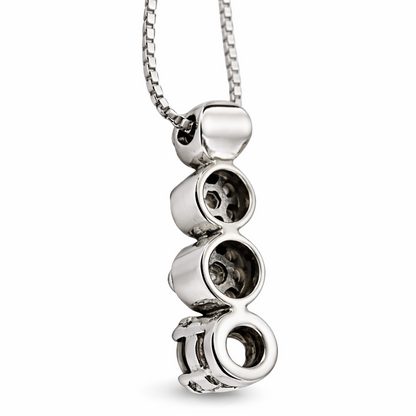 Collana con pendente magic con diamanti e rubino in oro bianco 18kt (750)