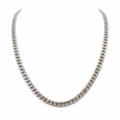 Collier groumette in oro bianco 18 Kt (750) - 16.65gr - Oreficeria