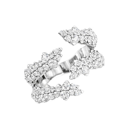 Anello esclusivo Contrariè con Diamanti ct 5.96 in oro bianco 18 kt (750)