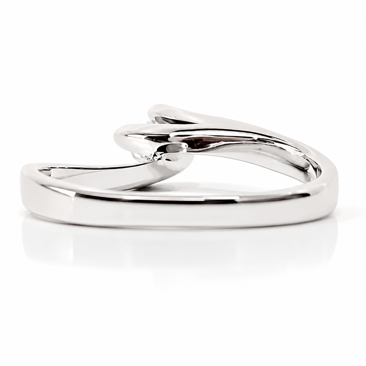Anello solitario Valentino con diamante ct 0,20 in oro bianco 18kt (750) e certificato gemmologico