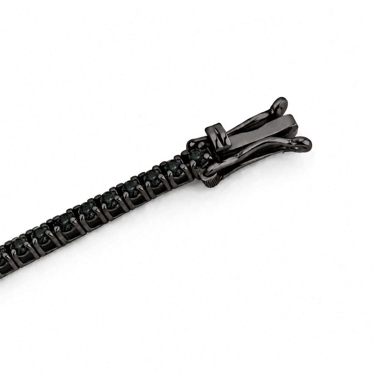 Bracciale Tennis con diamanti neri ct 5,45 in oro brunito 18Kt (750)
