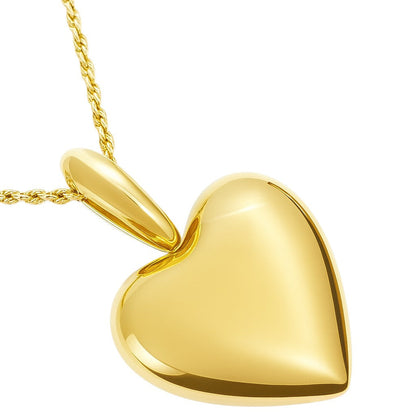 Collana cuore bombato lucido in Oro 18 kt - 10.62gr - Oreficeria