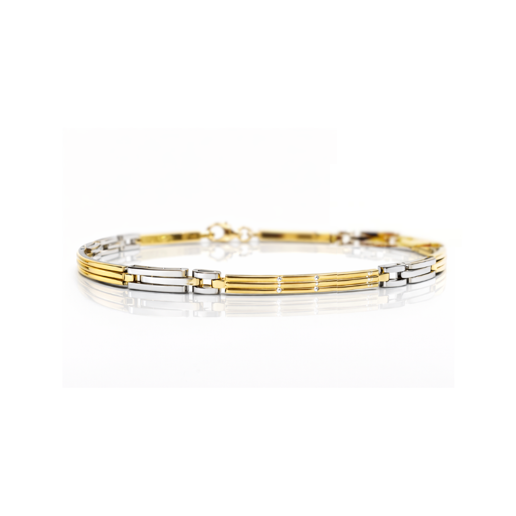 Bracciale piastrina in oro 18 kt (750) - 3.93gr - Oreficeria
