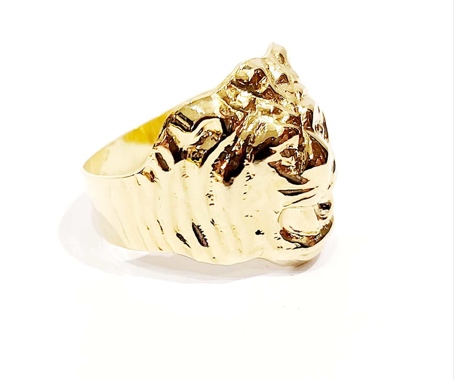 Anello da Uomo Testa di Leone Oro Giallo 18kt (750) - 4,75gr - Oreficeria