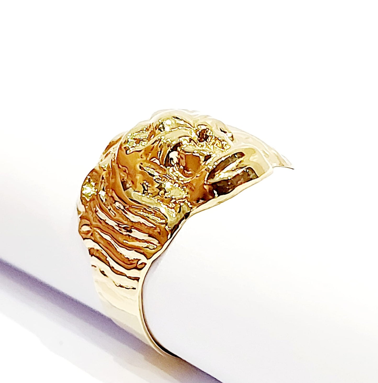 Anello da Uomo Testa di Leone Oro Giallo 18kt (750) - 4,75gr - Oreficeria