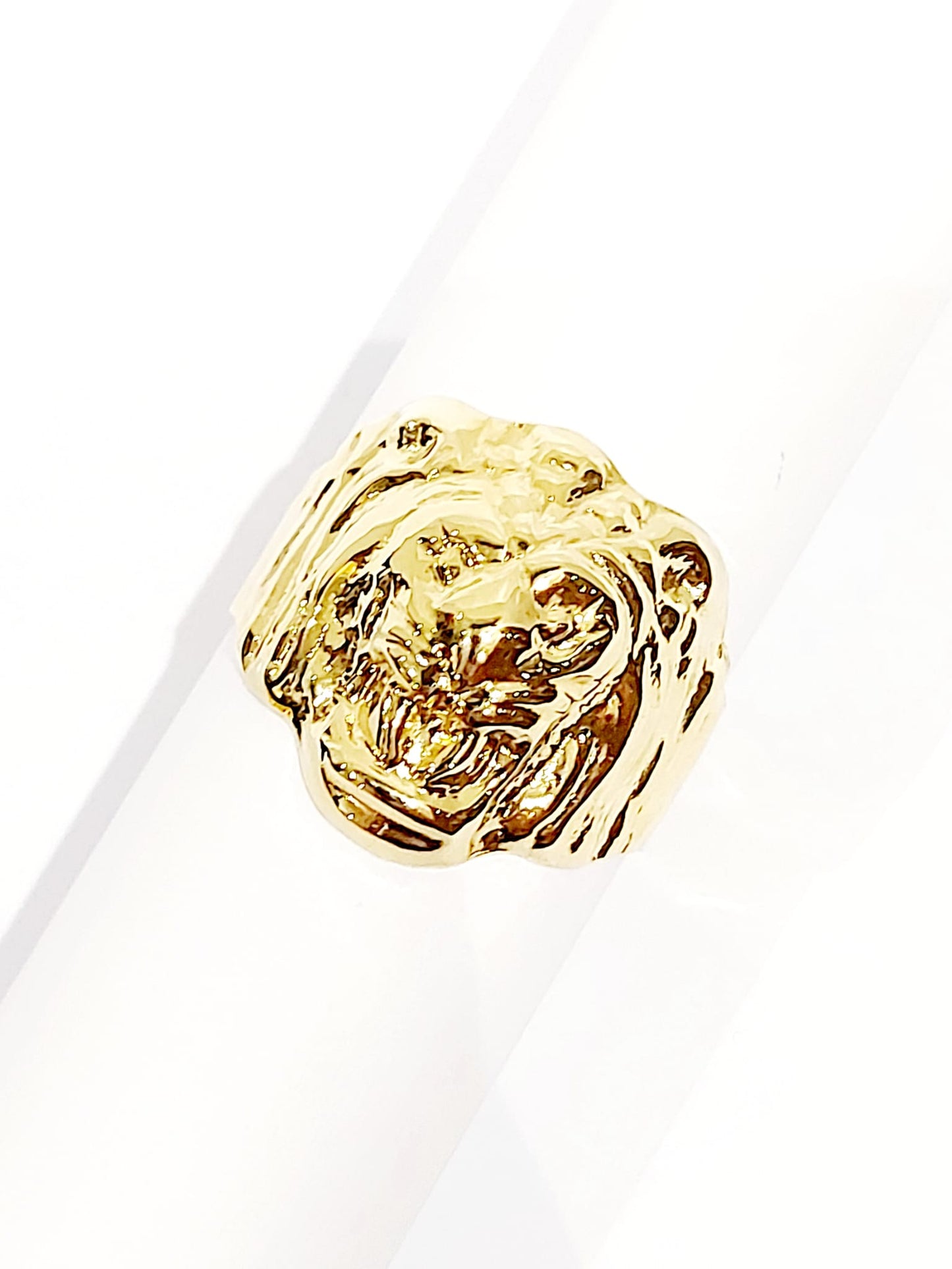 Anello da Uomo Testa di Leone Oro Giallo 18kt (750) - 4,75gr - Oreficeria