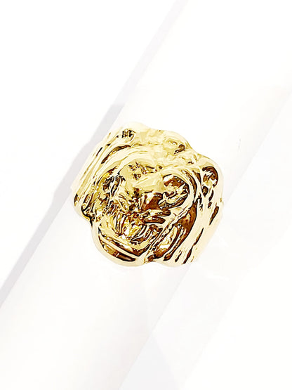 Anello da Uomo Testa di Leone Oro Giallo 18kt (750) - 4,75gr - Oreficeria