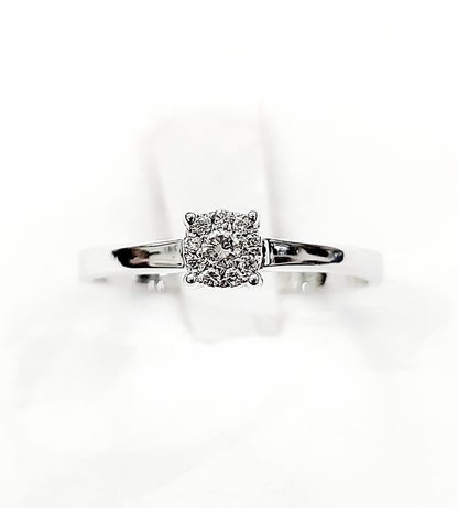 Anello Magic in Oro Bianco con Diamanti ct 0,20 18 kt (750)