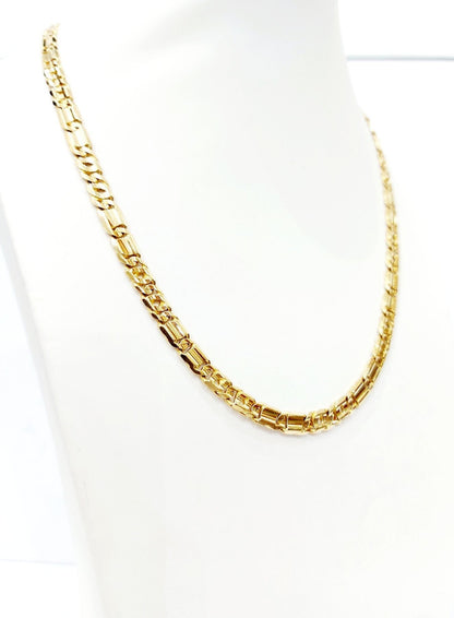 Collier maglia piatta in oro giallo 18Kt (750) - Oreficeria