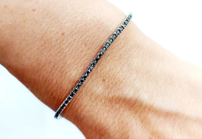 Bracciale Tennis Crieri Poesia in Oro Bianco con Diamanti Fancy Black 2,00 ct 18 kt (750)