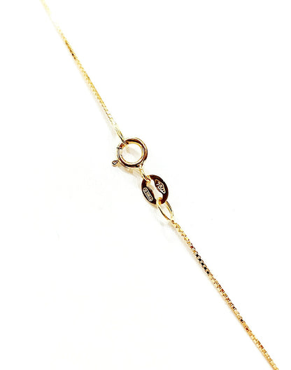 Collana e pendente con Smeraldo a goccia 0,40 ct e Diamanti 0,24 ct in Oro Giallo 18 kt (750)