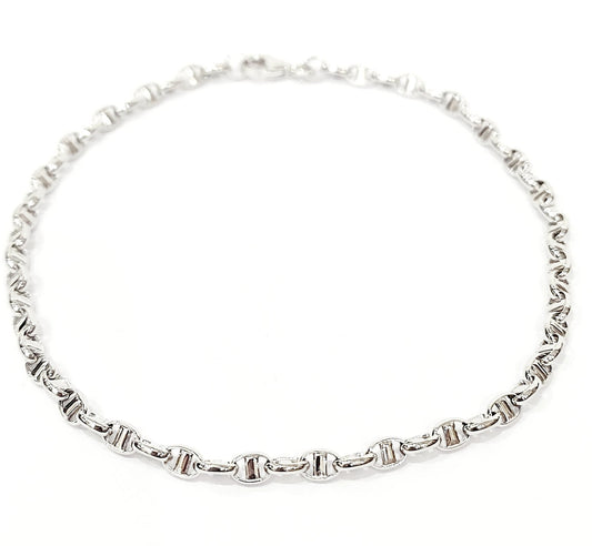 Bracciale Uomo Oro bianco 18 kt-750 modello Traversino - oreficeria