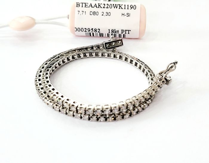 Bracciale Tennis Crieri Poesia in Oro Bianco con Diamanti 2,30 ct 18 kt (750)