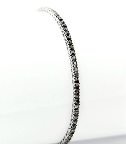 Bracciale Tennis Crieri Poesia in Oro Bianco con Diamanti Fancy Black 2,00 ct 18 kt (750)