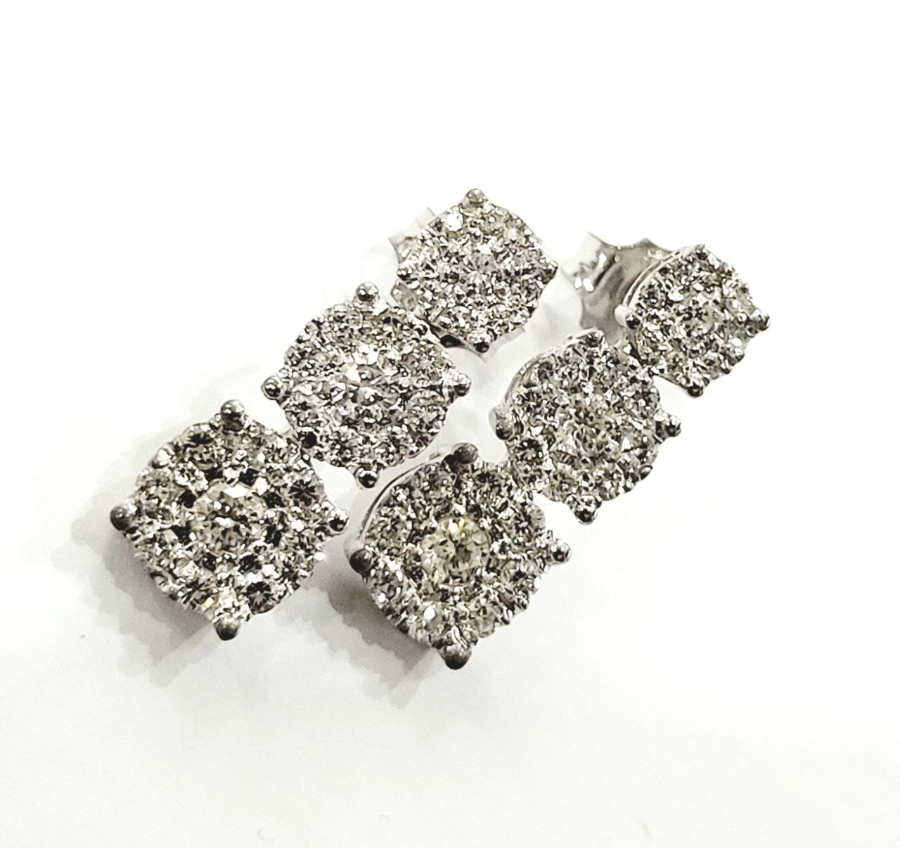 Orecchini trilogy Magic in Oro Bianco con Diamanti 1,38 ct 18 kt (750)