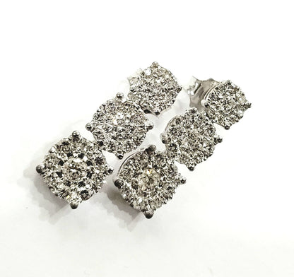 Orecchini trilogy Magic in Oro Bianco con Diamanti 1,38 ct 18 kt (750)