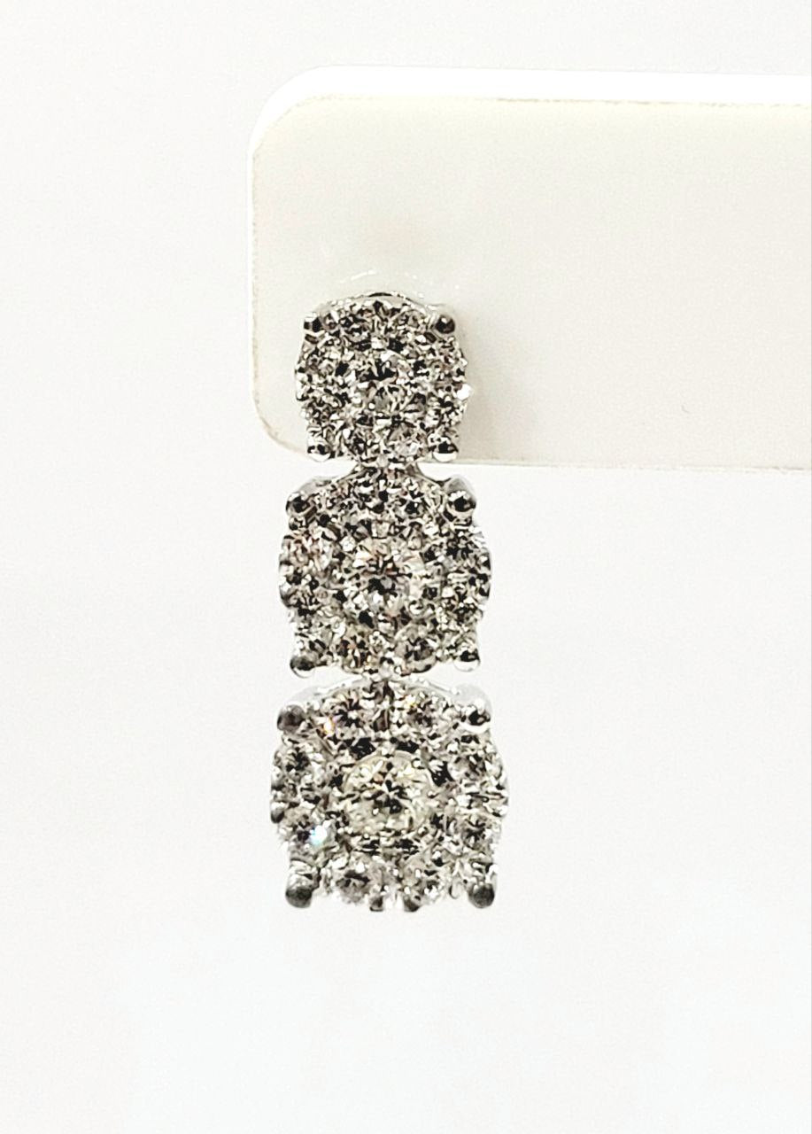 Orecchini trilogy Magic in Oro Bianco con Diamanti 1,38 ct 18 kt (750)