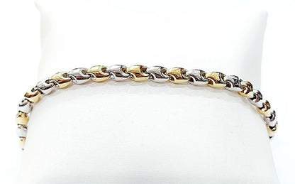 Bracciale in Oro Bianco e Oro Giallo in Oro massiccio 18 kt (750) - Oreficeria