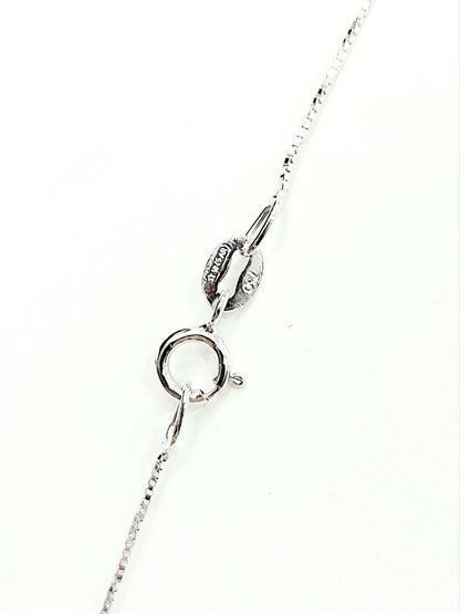 Collana e pendente croce in Oro Bianco e Diamanti 0,10 ct 18 kt  (750)
