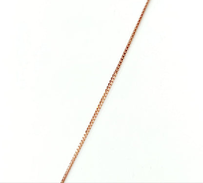 Collana e pendente cuore con Rubini 0,45 ct in Oro Rosa 18 Kt (750)