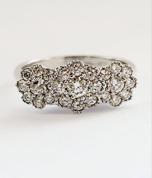 Anello Trilogy magic Astralia con Diamanti 1,15 ct in Oro Bianco 18 kt (750)