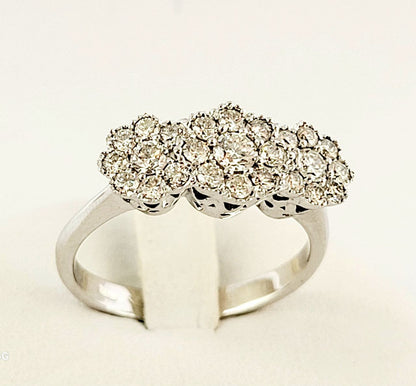Anello Trilogy magic Astralia con Diamanti 1,15 ct in Oro Bianco 18 kt (750)