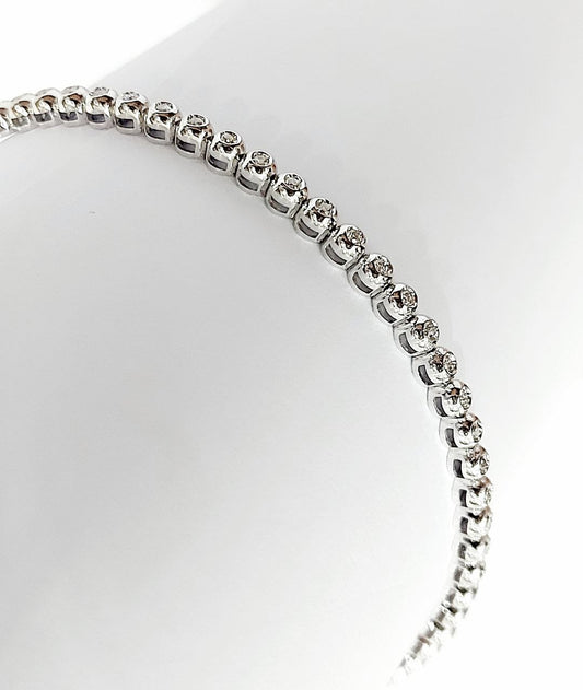 Bracciale Tennis Astralia in Oro Bianco cipollina con Diamanti 1,30 ct 18 kt (750)