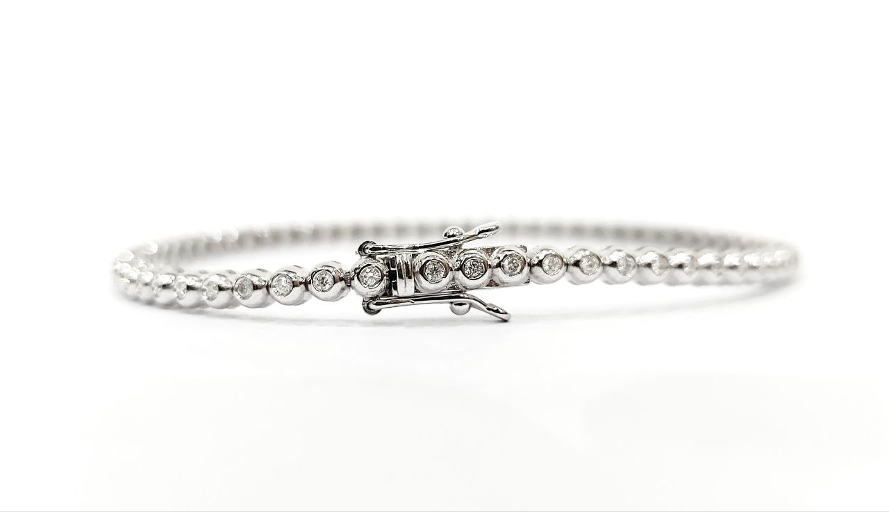 Bracciale Tennis Astralia in Oro Bianco cipollina con Diamanti 1,30 ct 18 kt (750)