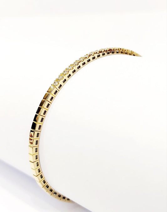 Bracciale rigido Astralia con Diamanti 0,80 ct in Oro Giallo 18 kt (750)