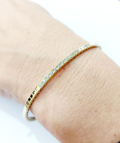 Bracciale rigido Astralia con Diamanti 0,80 ct in Oro Giallo 18 kt (750)